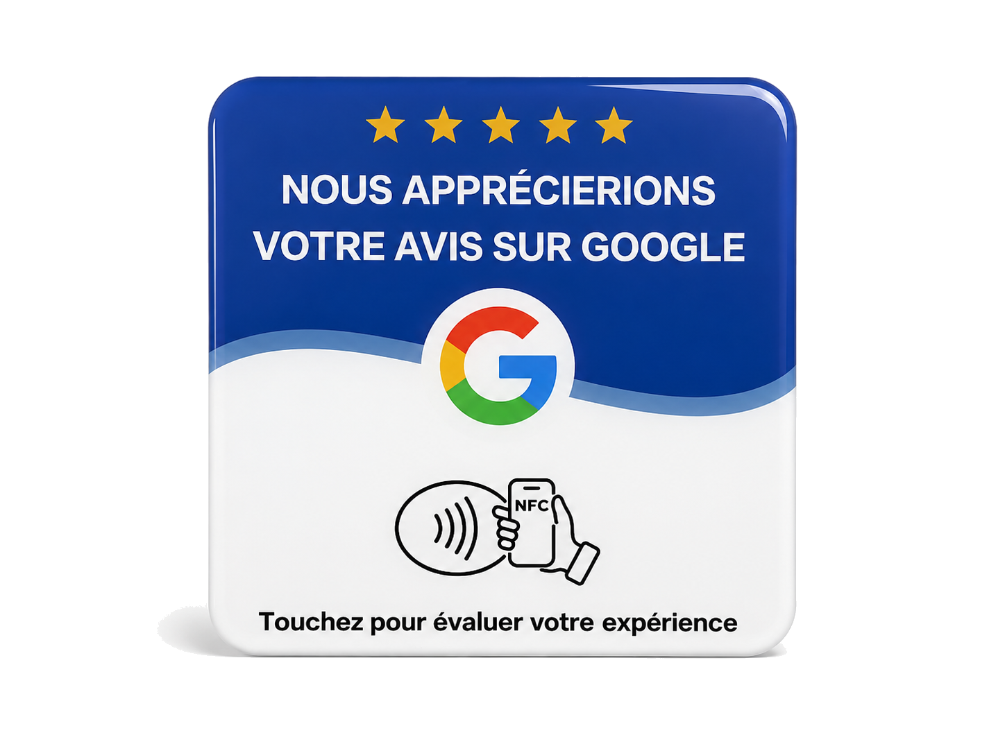 Panneau NFC Google Review ReviewDirect en français